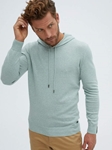 Almond Green Natural Fibers Soft Feel Hoodie | Stone Rose Sweaters Collection | Sams Tailoring Fine Men Clothing