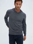 Dark Grey Natural Fibers Soft Feel Hoodie | Stone Rose Sweaters Collection | Sams Tailoring Fine Men Clothing