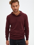 Plum Natural Fibers Soft Feel Men's Hoodie | Stone Rose Sweaters Collection | Sams Tailoring Fine Men Clothing
