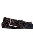 Riverside Croc Tabs & Brushed Nickel Buckle Stretch Belt | W.Kleinberg Belts Collection | Sam's Tailoring Fine Men's Clothing