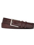 Cordovan Horween Shell Cordovan With Brushed Nickel Buckle Belt | W.Kleinberg Calf Leather Belts | Sam's Tailoring Fine Men's Clothing
