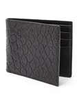 Chocolate Matte Alligator Bifold Wallet | W.Kleinberg Small Leather Goods | Sam's Tailoring Fine Men's Clothing