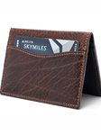 Chocolate Bison Credit Card ID Case | W.Kleinberg Small Leather Goods | Sam's Tailoring Fine Men's Clothing