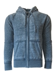 Vintage Blue Burn Out Fleece Zip Hoodie  | Georg Roth Sweaters & Hoodies | Sam's Tailoring Fine Men Clothing