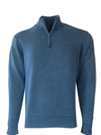 Vintage Blue Garment Dyed Cotton Pullover  | Georg Roth Sweaters & Hoodies | Sam's Tailoring Fine Men Clothing