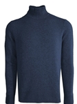 Navy Blue Mock Turtle Neck Men Sweater  | Georg Roth Sweaters & Hoodies | Sam's Tailoring Fine Men Clothing