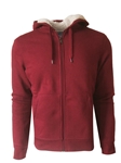 Dark Red W/Sherpa Inline Fleece Zip Hoodie  | Georg Roth Sweaters & Hoodies | Sam's Tailoring Fine Men Clothing