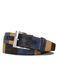 Matte Alligator Patchwork Belt with Nickel Buckle | W.Kleinberg Alligator Belts Collection | Sam's Tailoring Fine Men's Clothing