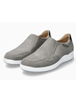Light Grey Textile Lining Men's Slip-on Nubuck Shoe | Mephisto Loafers Shoes Collection | Sam's Tailoring Fine Men Clothing
