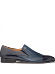 Blue Milani Classic Dress Italian Loafer | Mezlan Men's Business Shoes | Sam's Tailoring Fine Men's Clothing