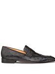 Black Lisbon Full Exotic Ostrich Loafer | Mezlan Men's Business Shoes | Sam's Tailoring Fine Men's Clothing