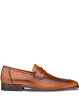 Cognac Calfskin Penny Men's Classic Loafer | Mezlan Men's Business Shoes | Sam's Tailoring Fine Men's Clothing