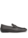 Black Apron Sleek Rubber Sole Ornament Loafer | Mezlan Men's Business Shoes | Sam's Tailoring Fine Men's Clothing