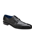 Black Caiman Crocodile & Lizard Valter Shoe | Belvedere Dress Shoes Collection | Sam's Tailoring Fine Men's Clothing