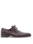 Dark Brown Anderson Crocodile Lace Up Men's Exotic Shoe | Mezlan Men's Metro Shoes | Sam's Tailoring Fine Men's Clothing