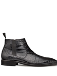 Black Crocodile Plain Toe Exotic Blackmore Dress Boot | Mezlan Men's Metro Shoes | Sam's Tailoring Fine Men's Clothing