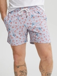 Coral Blue Hummingbird Print Swim Short | Stone Rose Shorts Collection | Sam's Tailoring Fine Men Clothing