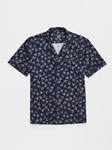 Navy Print T-Series DryTouch Resort Collar Shirt | Stone Rose Short Sleeve Shirts | Sams Tailoring Fine Men Clothing