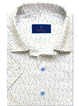 Golf Print Camp Men Short Sleeve Shirt | David Donahue Short Sleeve Shirts Collection | Sam's Tailoring Fine Men's Clothing
