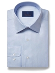 Sky Blue Twill Regular Fit Men's Dress Shirt | David Donahue Dress Shirts Collection | Sam's Tailoring Fine Men's Clothing