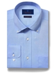 Blue Pinpoint Oxford Non-Iron Trim Fit Dress Shirt | David Donahue Dress Shirts Collection | Sam's Tailoring Fine Men's Clothing