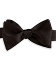 Black Satin Self-Tie Bow Tie | David Donahue Bow Ties Collection | Sam's Tailoring Fine Men's Clothing
