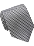 Black/White Twill Weave Italian Silk Neck Tie | David Donahue Ties Collection | Sam's Tailoring Fine Men's Clothing