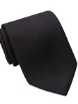 Black Twill Weave Italian Silk Neck Tie | David Donahue Ties Collection | Sam's Tailoring Fine Men's Clothing