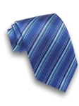 Blue Box Weave Satin Stripe Silk Tie | David Donahue Ties Collection | Sam's Tailoring Fine Men's Clothing