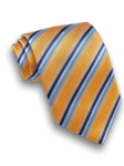 Gold Box Weave Satin Stripe Silk Tie | David Donahue Ties Collection | Sam's Tailoring Fine Men's Clothing