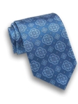 Blue Medallion Fine Silk Tie | David Donahue Ties Collection | Sam's Tailoring Fine Men's Clothing