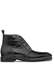 Black Crocodile Contrast Welt Men's Chuka Boot | Mezlan Men's Boots | Sam's Tailoring Fine Men's Clothing