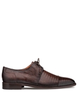 Brown Cap Toe Lizard Tassel Derby Exotic Shoe | Mezlan Men's Lace Up Shoes | Sam's Tailoring Fine Men's Clothing