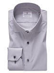 Grey Micro Modern Performance Stretch Dress Shirt | Emanuel Berg Shirts Collection | Sam's Tailoring Fine Men's Clothing