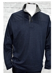 Navy Sport Button Mock Men's Sweater | Marcello Sport Sweaters Collection | Sam's Tailoring Fine Men's Clothing