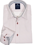 White Roll Collar Red Zam Fine Mens Shirt | Marcello Sport Shirts Collection | Sam's Tailoring Fine Men's Clothing