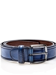 Indigo Blue Calfskin Fine Men Belt | Jose Real Belts Collection | Sam's Tailoring Fine Men's Clothing