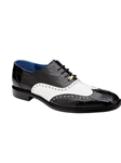 Black/White Genuine American Alligator Varo Shoe | Belvedere Dress Shoes Collection | Sam's Tailoring Fine Men's Clothing