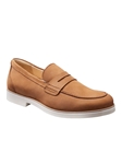 Cognac Nubuck Handcrafted Classic Penny Loafer | Samuel Hubbard Shoes Collection | Sam's Tailoring Fine Men Clothing