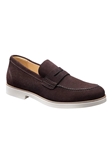 Coffee Bean Suede Handcrafted Classic Penny Loafer | Samuel Hubbard Shoes Collection | Sam's Tailoring Fine Men Clothing