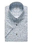 Multicolors Dots Poplin Stretch Short Sleeve Sport Shirt | Emanuel Berg Short Sleeve Shirts | Sam's Tailoring Fine Men Clothing