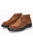 Brown Velvet Leather Classic Men's Ankle Boot | Mephisto Men's Boots Collection | Sam's Tailoring Fine Men's Clothing