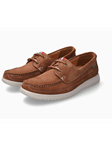 Brown Leather Lining Flat Heel Men's Boat Shoe | Mephisto Boat Shoes Collection | Sams Tailoring Fine Mens Clothing