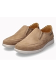 Taupe Leather Lining Nubuk Leather Slip On Shoe | Mephisto Men's Shoes Collection  | Sam's Tailoring Fine Men Clothing