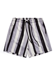 Black Stripped Resort Patterned Swimshort | Stone Rose Shorts Collection | Sams Tailoring Fine Men Clothing