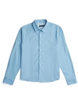 Blue Solid Tencel Cotton Long Sleeve Men Shirt | Stone Rose Shirts Collection | Sams Tailoring Fine Men Clothing