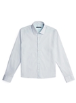 Blue Square Natural Poplin Long Sleeve Shirt | Stone Rose Shirts Collection | Sams Tailoring Fine Men Clothing