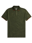 Olive Poly/Cotton Blended Jersey Short Sleeve Polo | Stone Rose Polos Collection | Sams Tailoring Fine Men Clothing