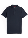 Navy Solid Drytouch Short Sleeve Men's Pique Polo | Stone Rose Polos Collection | Sams Tailoring Fine Men Clothing