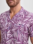 Purple Leaf Resort Short Sleeve Tencil Men's Shirt | Stone Rose Short Sleeve Shirts Collection | Sams Tailoring Fine Men Clothing